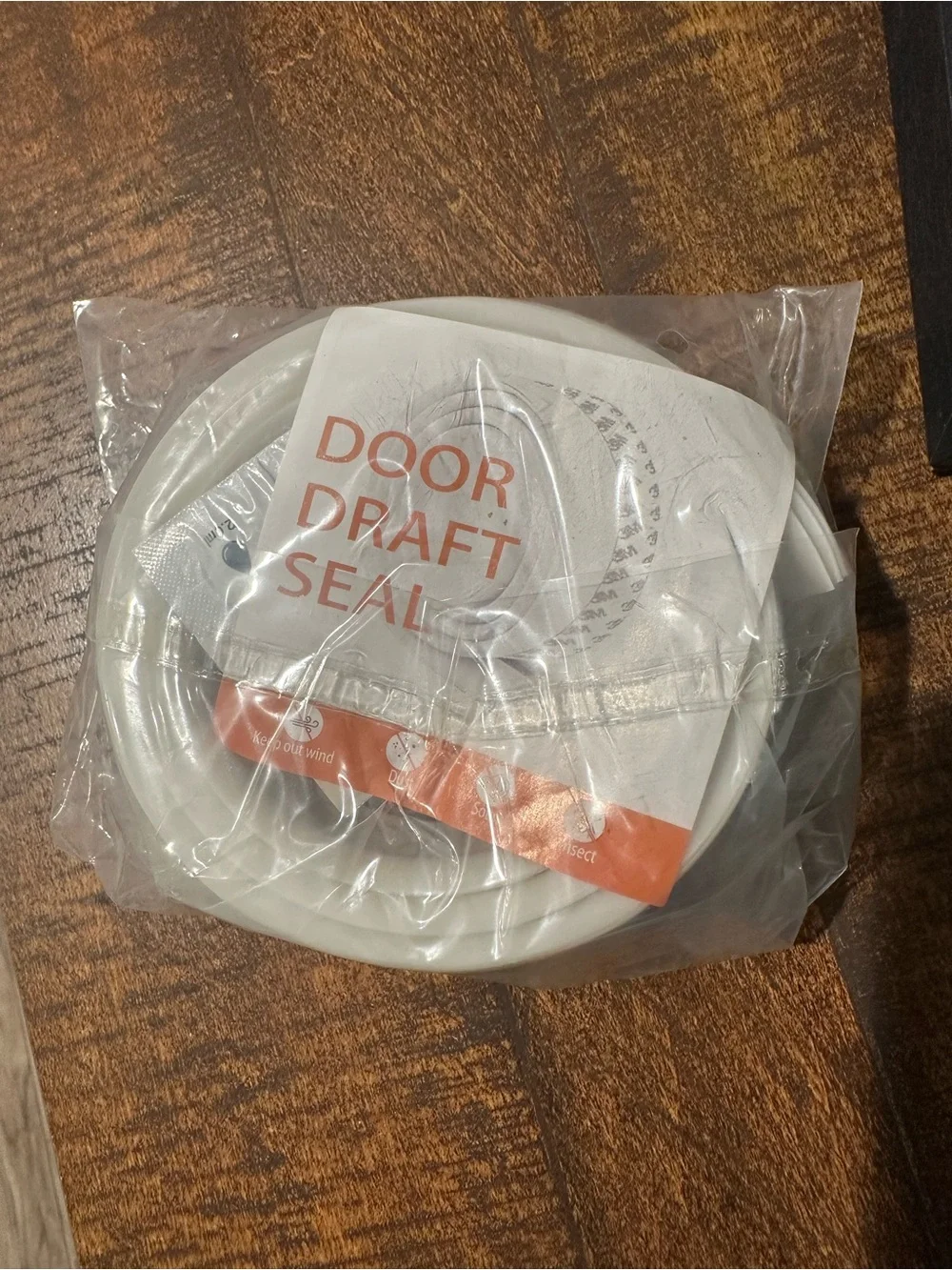 White Silicone Door Draft Stopper with 3M Adhesive 45mmX1000mm
